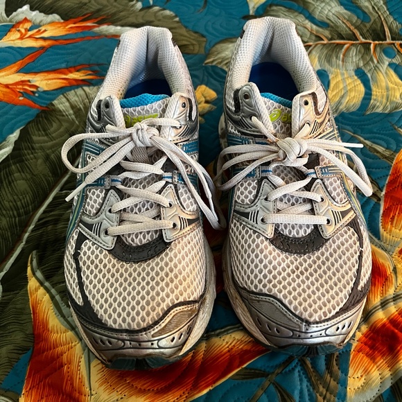 Asics Gel Cumulus 12 Running Shoes. White/Brilliant Blue/Lime W Size 10.5 - Picture 9 of 10